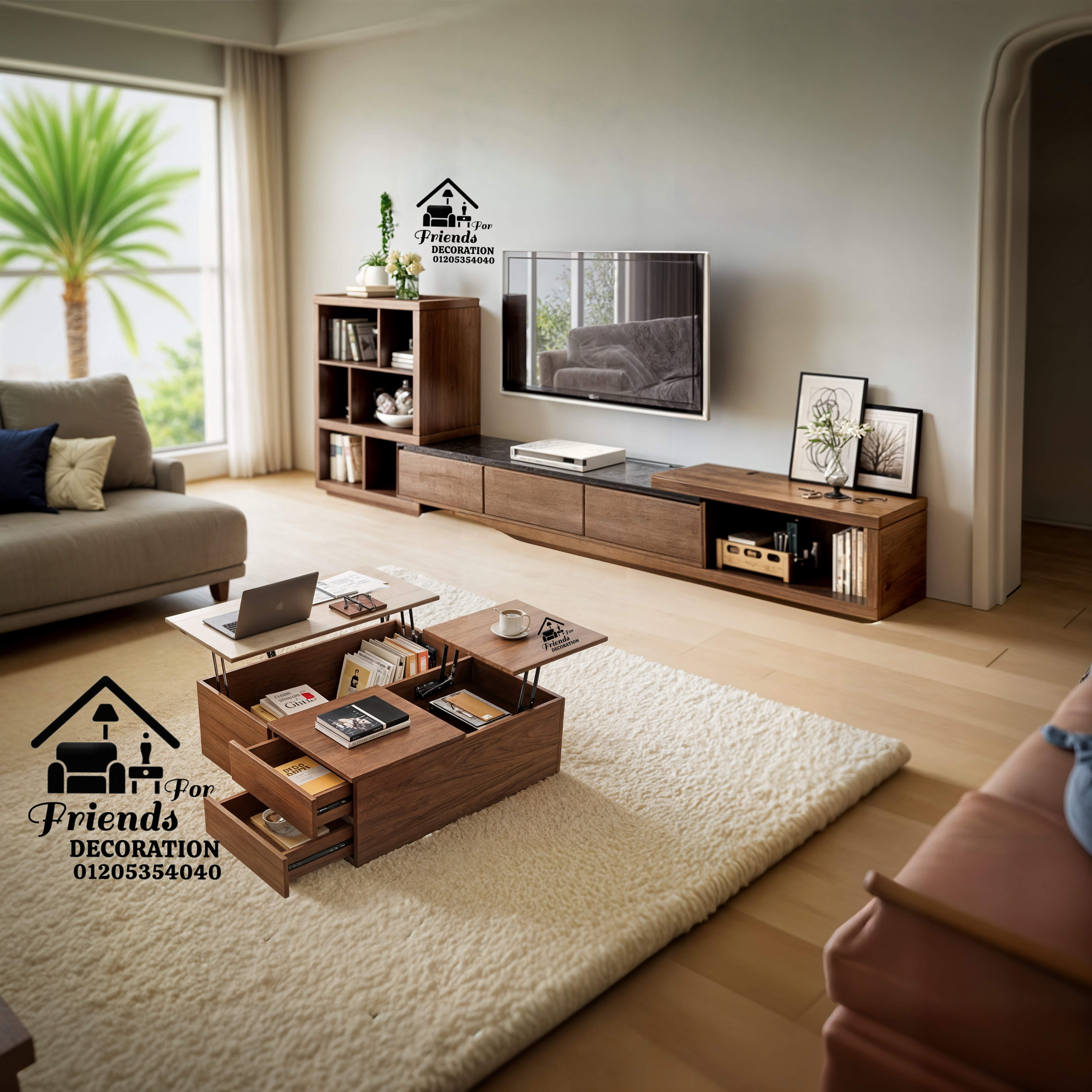 Set of TV unit with coffee table Zxc 501 - Friends 
