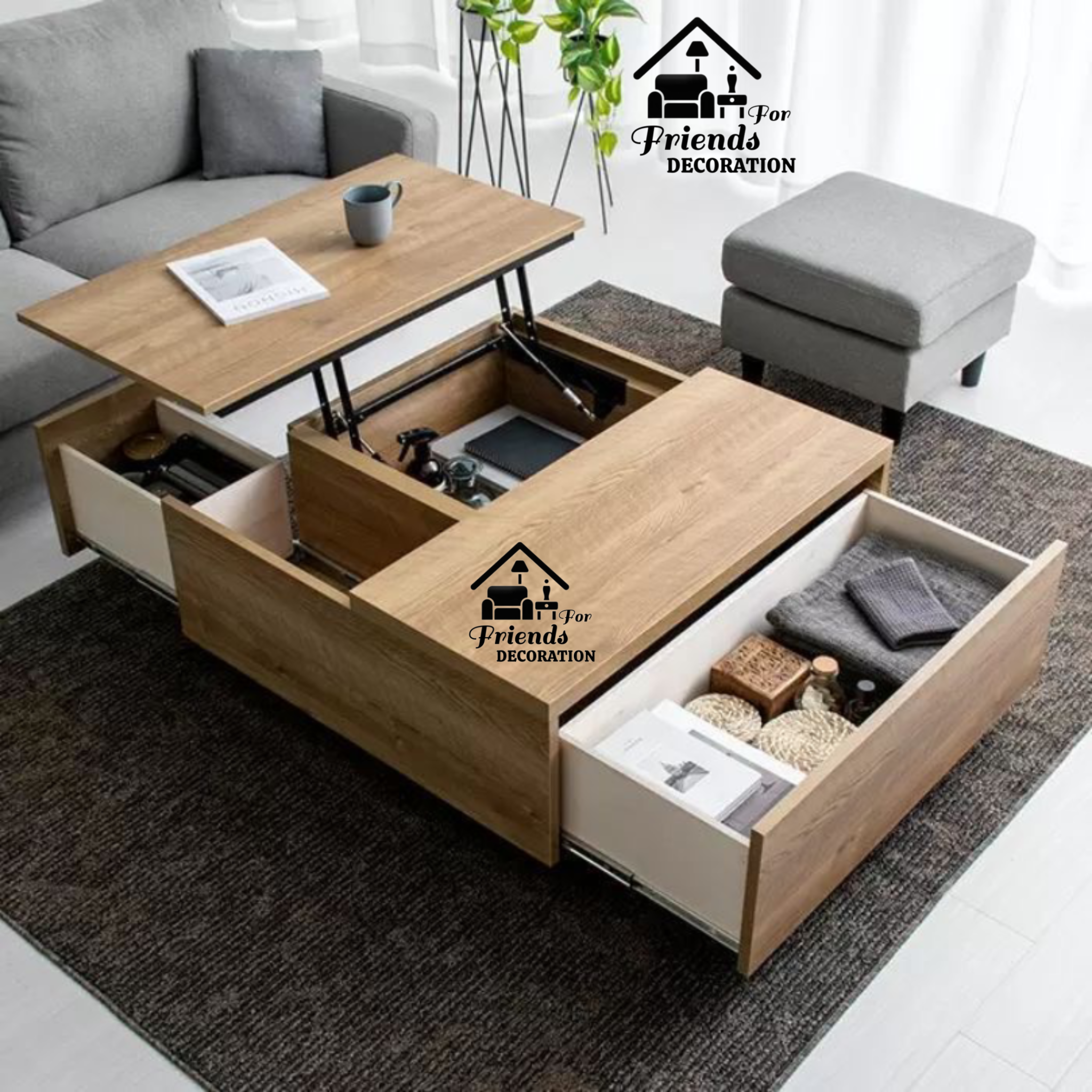 Wooden Coffee Table Lift Top Cof 112